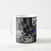 Mug Le drapeau déchiré en lambeaux légèrement Blue (Devant gauche)