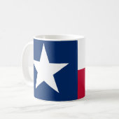 Mug Le drapeau solitaire du Texas de drapeau d'étoile (Devant gauche)