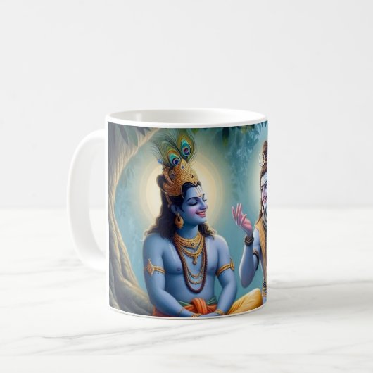Mug Le Duo Divin : Mahadev et Shrikrishna Masterpiec (Devant gauche)