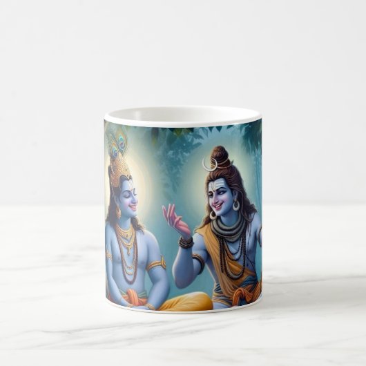 Mug Le Duo Divin : Mahadev et Shrikrishna Masterpiec (Centre)