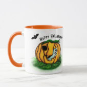 Mug Le fantôme d'Halloween, chauve-souris, fantôme et  (Gauche)