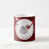 Mug Le fantôme du coeur rouge de Valentine (Centre)