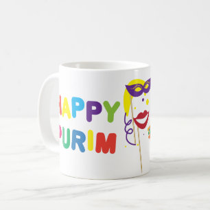 Mug Le festival heureux de Purim badine le motif de