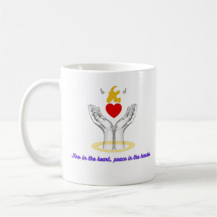 Mug Le feu dans le coeur, la paix dans les mains