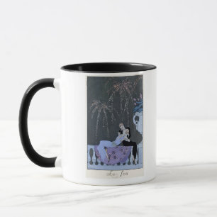 Mug Le feu, illustration pour des "fêtes Galantes" par
