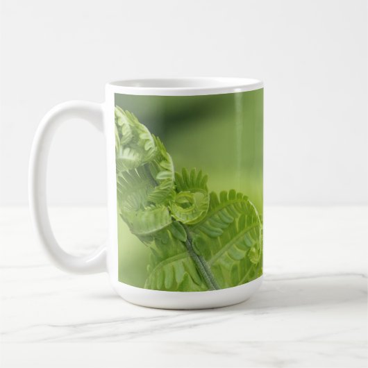 Mug Le feuille de bordage de fougère, verdure, a (Gauche)