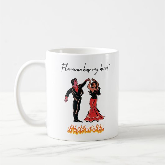 Mug Le flamenco a mon coeur (Gauche)