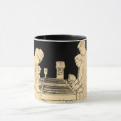 MUG LE FOOTBALL DE TABLE D'ART DE PHOTO DU CRU (Centre)