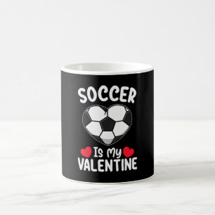 Mug Le football est mes sports de la Saint-Valentin