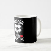 Mug Le Football Est Mon Sport De Saint Valentin (Devant droit)