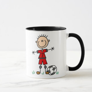 Mug Le football uniforme rouge de garçon