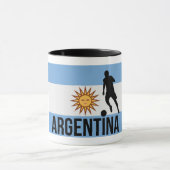 Mug Le footballeur du drapeau argentin utilise point c (Centre)