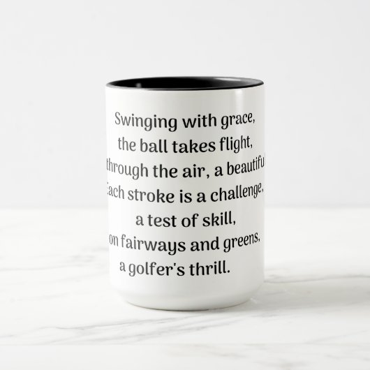 Mug Le frisson du golfeur (Centre)