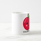 Mug Le fruit Apple rouge de Kawaii attaquent (Centre)