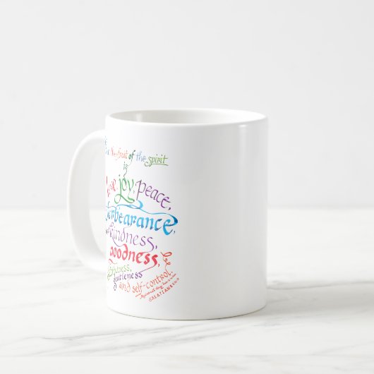 Mug Le Fruit de l'Esprit Bible Verse Christian (Devant gauche)