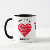 Mug LE Fun CAFÉ EST MON COEUR Rouge VALENTIN (Gauche)