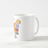 Mug Le garçon sur le poulet à rouleaux. (Devant droit)