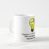 Mug Le "génie est inspiration de 1%, citation de (Devant gauche)