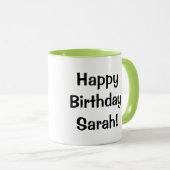 Mug Le glaçage de rose de beignet d'anniversaire (Devant droit)