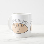 Mug Le gluten drôle est le gluten de diable libre (Devant gauche)