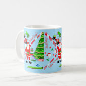 Mug Le golf de père Noël par sapin de Noël (Devant gauche)
