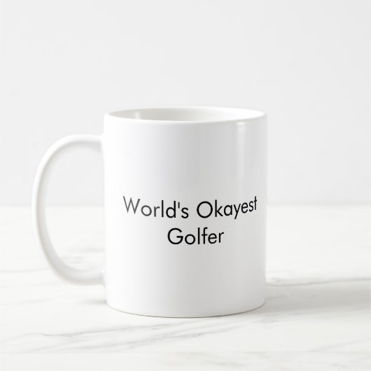 Mug "Le Golfeur le plus Okayest du monde" Drôle Papa M (Gauche)