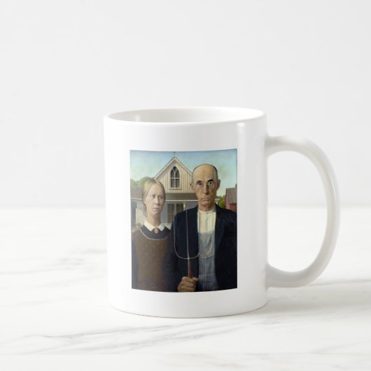 Mug Le gothique américain de Grant Wood (Droite)