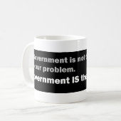 Mug Le gouvernement est le problème (Devant gauche)