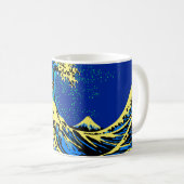 Mug Le Grand Hokusai Wave de Blue Yellow (Devant droit)