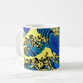 Mug Le Grand Hokusai Wave de Blue Yellow (Devant gauche)