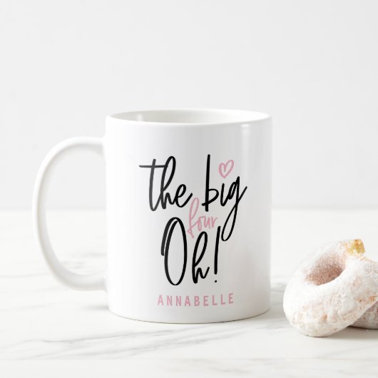 Mug Le grand quatre oh ! 40e anniversaire fête de fave (Avec donut)