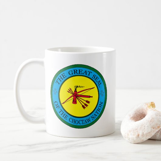 Mug Le grand sceau de la nation Choctaw de l'Oklahoma (Avec donut)