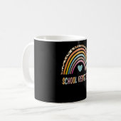 Mug Le Greffier De L'École Rainbow Leopard Retourne À  (Devant gauche)