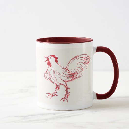 Mug Le griffonnage de coque font à l'aube (Droite)
