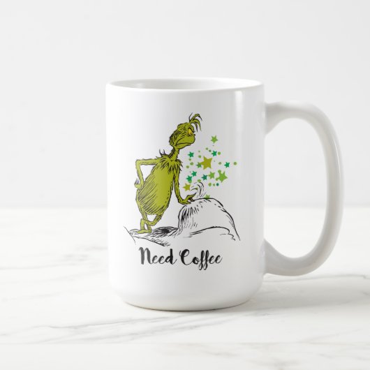Mug Le Grinch | Besoin de café drôle (Droite)