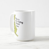 Mug Le Grinch | Drôle de visage de Grinch au repos (Devant gauche)