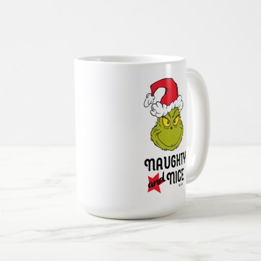 Mug Le Grinch | Naughty et Nice (Devant droit)