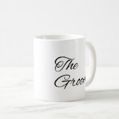 Mug Le Groom Elegant Noir Script Ecriture Mariage Cof (Devant droit)