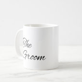 Mug Le Groom Elegant Noir Script Ecriture Mariage Cof (Devant gauche)