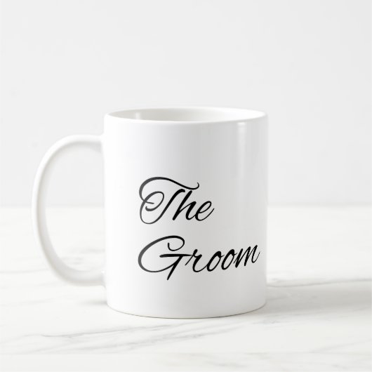 Mug Le Groom Elegant Noir Script Ecriture Mariage Cof (Gauche)
