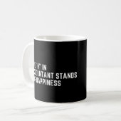 Mug Le H dans la comptabilité se tient pour le bonheur (Devant gauche)