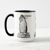 Mug Le hibou de grammaire indique qui (Gauche)