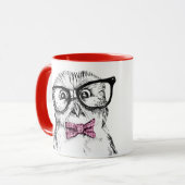 Mug Le hibou ringard vous observe (Devant gauche)