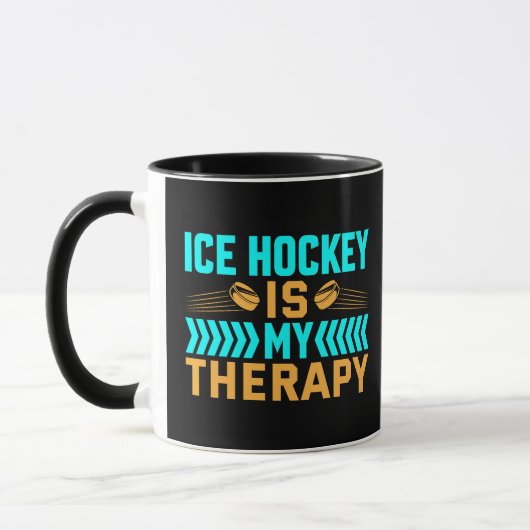Mug Le hockey sur glace est ma thérapie (Gauche)