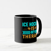 Mug Le hockey sur glace est ma thérapie (Devant droit)