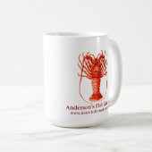 Mug Le homard rouge épineux de votre entreprise (Devant droit)