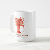 Mug Le homard rouge épineux de votre entreprise (Devant gauche)