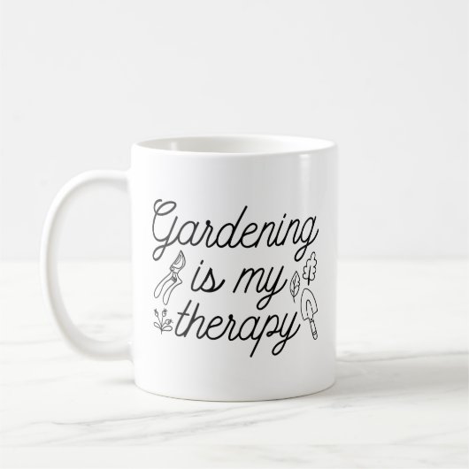 Mug Le jardinage est ma thérapie (Gauche)