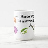 Mug Le jardinage est mon traitement légumes arroser po (Centre)