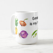 Mug Le jardinage est mon traitement légumes arroser po (Devant gauche)